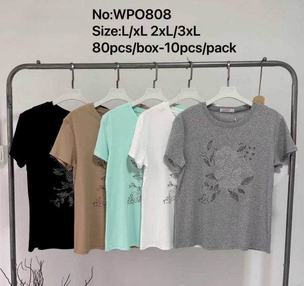 Bluzki damskie Roz L-3XL, Mix Kolor Paczka 10 szt